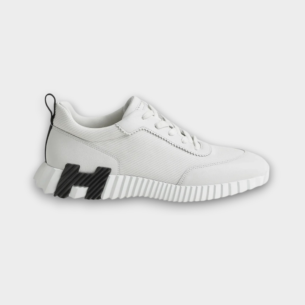 Hermès Bouncing Sneaker Technical Mesh & Sporty Goatskin Blanc