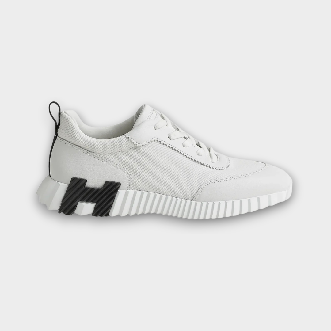 Hermès Bouncing Sneaker Technical Mesh & Sporty Goatskin Blanc