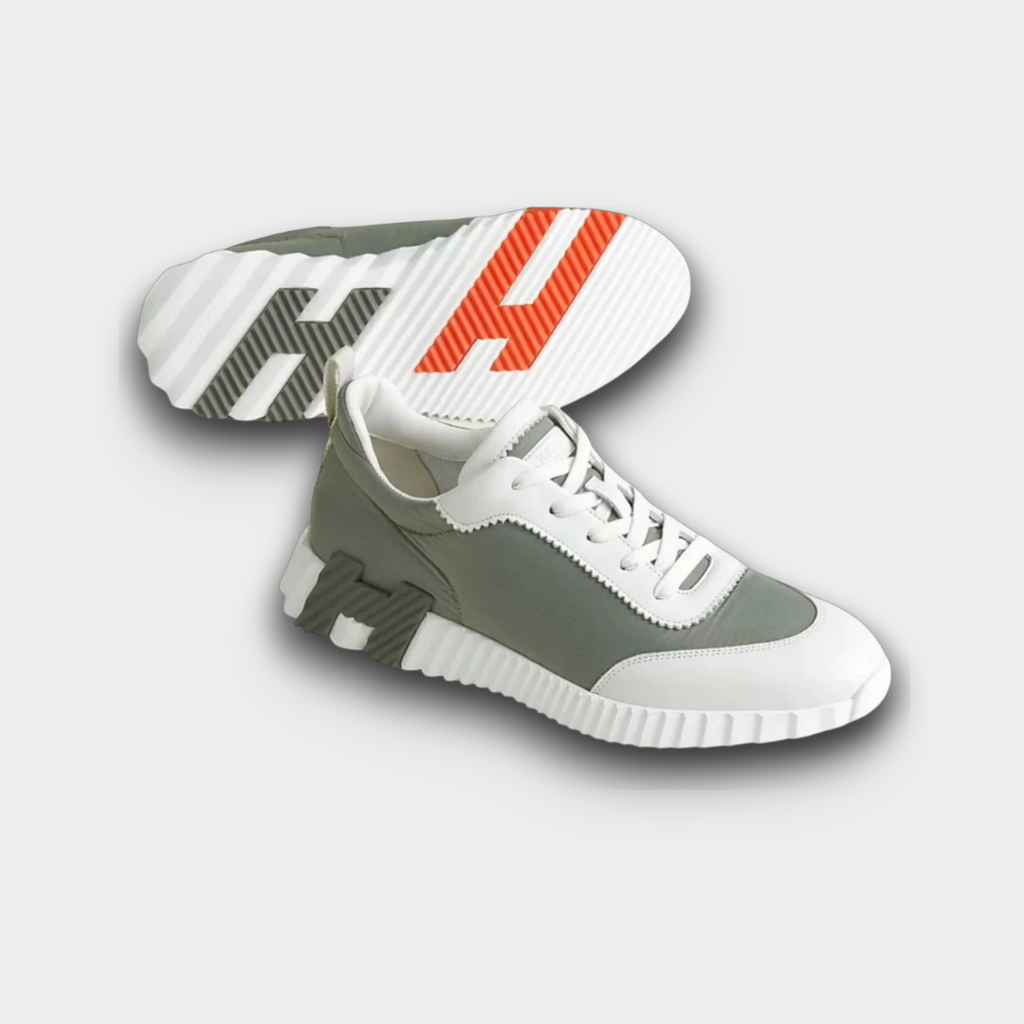 Hermès Bouncing Sneaker Ripstop Etoupe Blanc