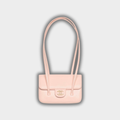 Chanel Clutch with Leather Strap, Mini Preppy Flap Bag Grained Shiny Calfskin & Gold-Tone Metal Light Pink