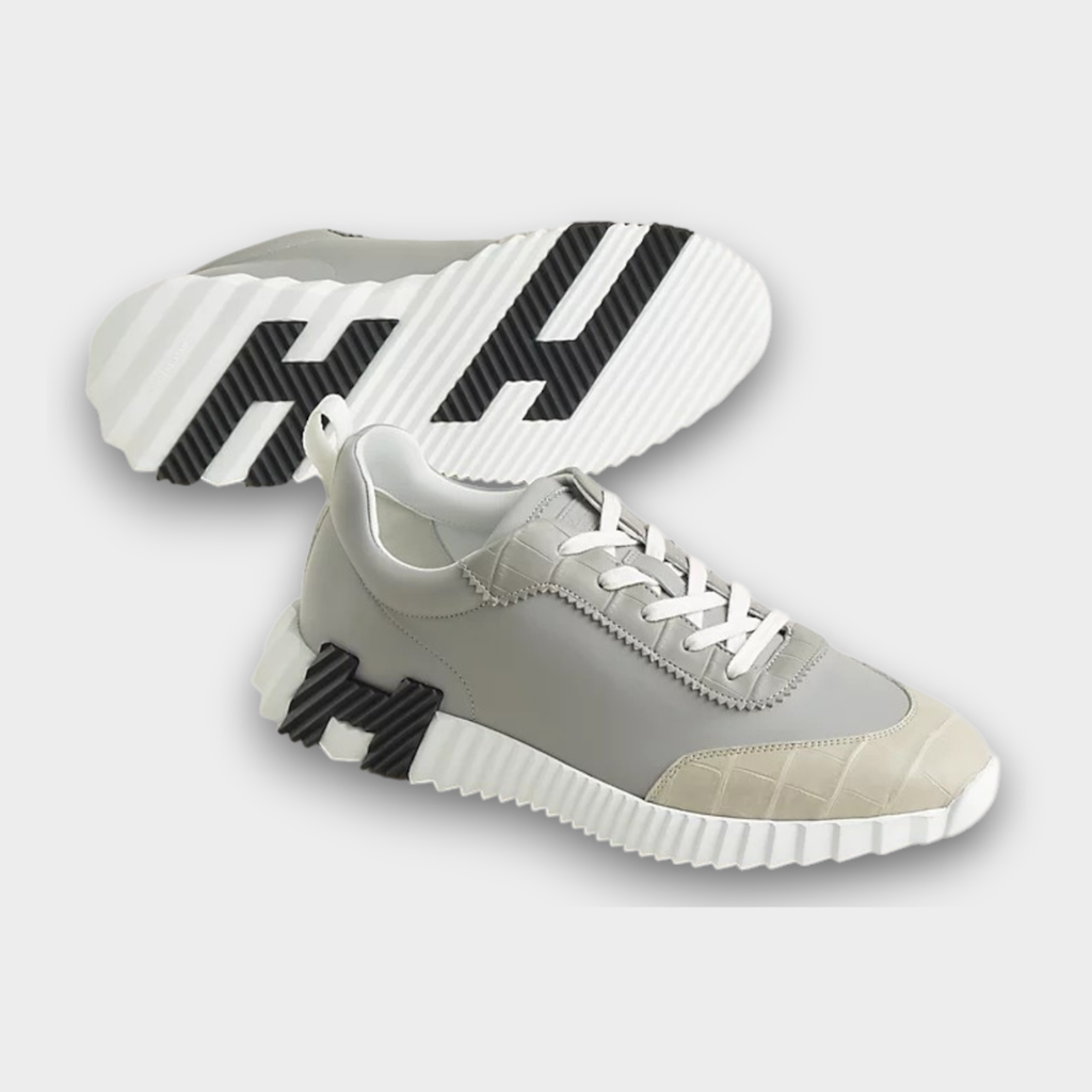 Hermès Bouncing Sneaker Gris Silex / Beige Glaise