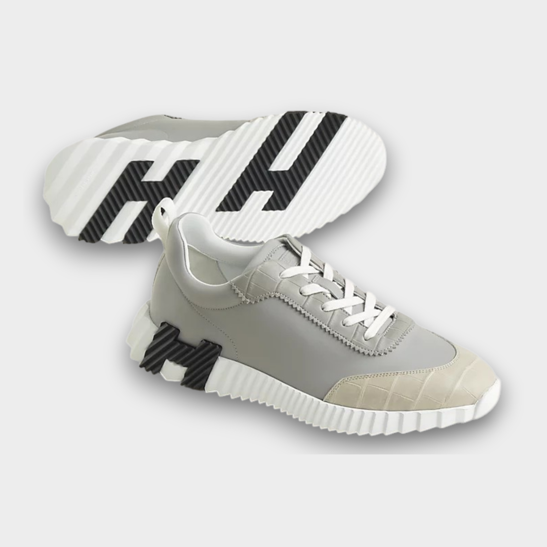 Hermès Bouncing Sneaker Gris Silex / Beige Glaise