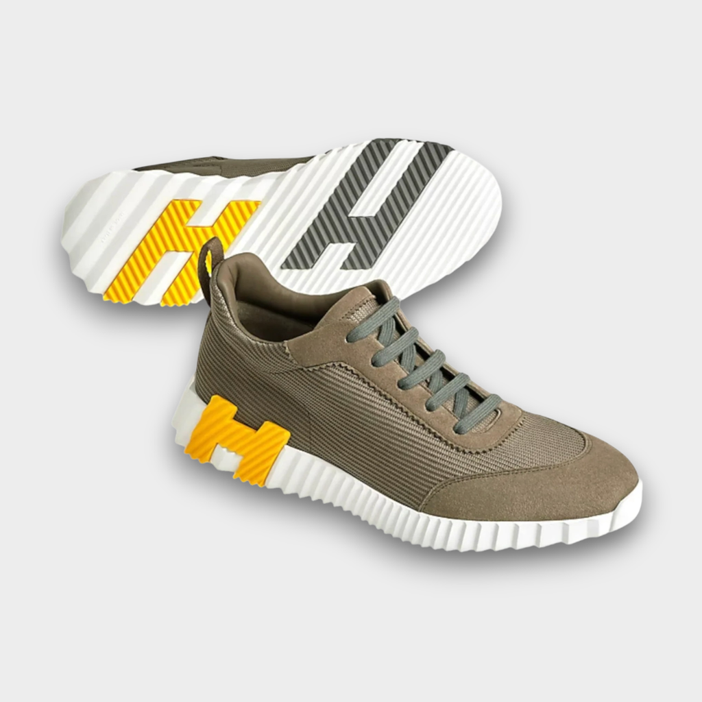 Hermès Bouncing Sneakers Etoupe / Yellow
