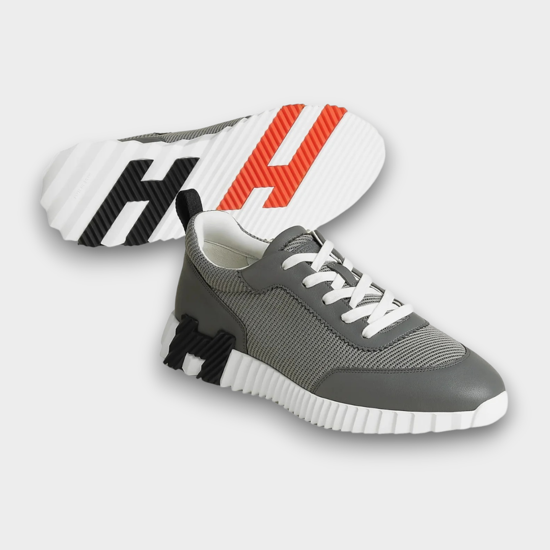 Hermès Bouncing Sneaker Technical Mesh & Sporty Goatskin Gris Osmium