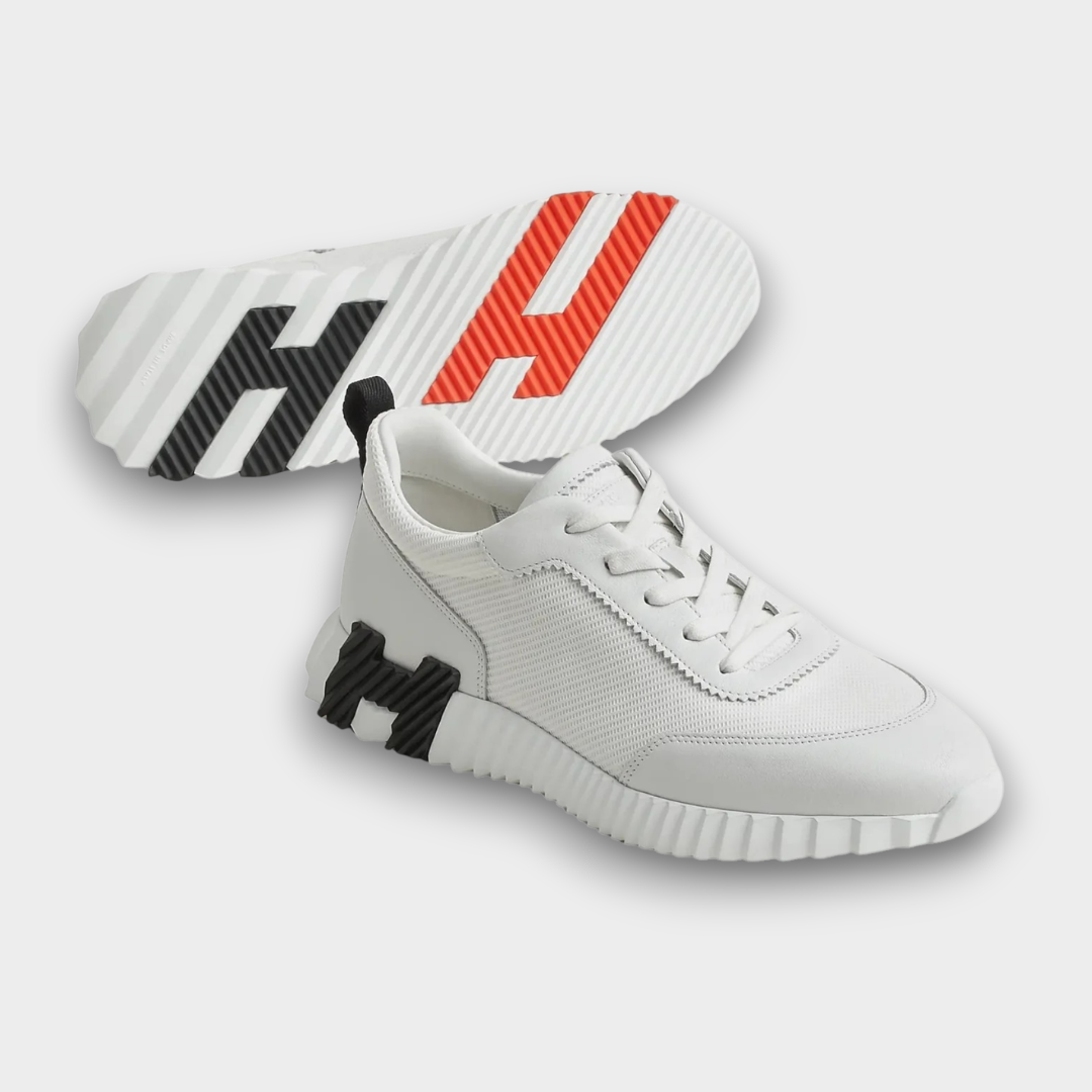 Hermès Bouncing Sneaker Technical Mesh & Sporty Goatskin Blanc