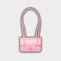 Chanel Clutch with Leather Strap, Mini Preppy Flap Bag Grained Shiny Calfskin & Gold-Tone Metal Pink