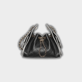 Chanel 25 Mini Handbag Hobo Calfskin & Gold-Tone Metal Black&White