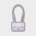 Chanel Clutch with Leather Strap, Mini Preppy Flap Bag Grained Shiny Calfskin & Gold-Tone Metal Purple