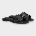 Hermès Oran Black Sandal