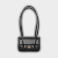 Chanel Clutch with Leather Strap, Mini Preppy Flap Bag Grained Shiny Calfskin & Gold-Tone Metal Black