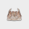 Chanel 25 Mini Hobo Bag Rose Gold Metallic Leather