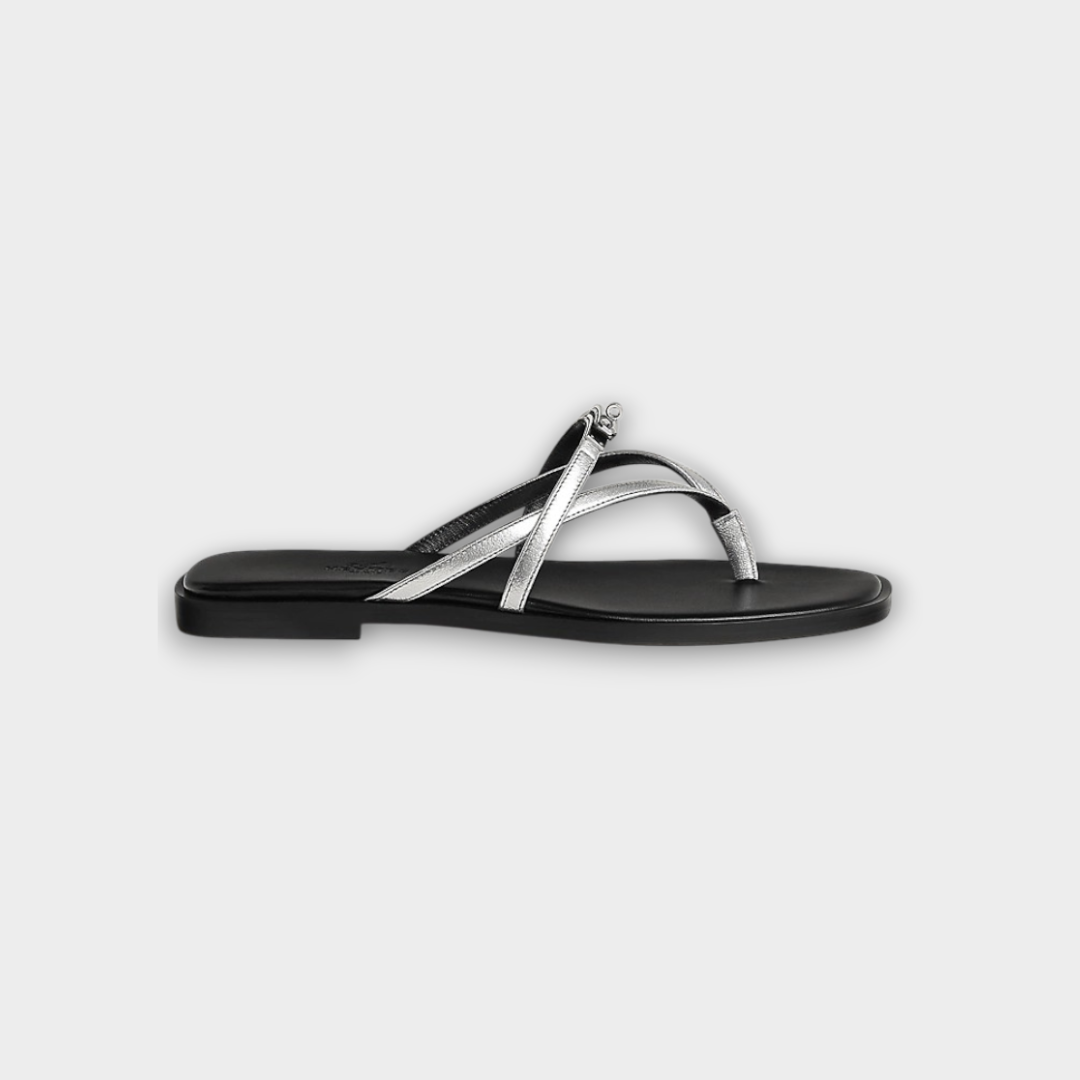 Hermès Miss Sandal Gris Argenté
