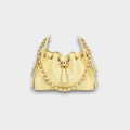 Chanel 25 Mini Handbag Grained Calfskin & Gold-Tone Metal Light Yellow